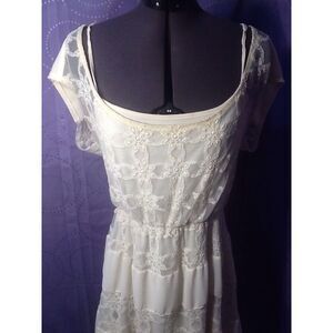 Hollywould‎ Dress Small Cream Off White Ivory Color Good Condition A15